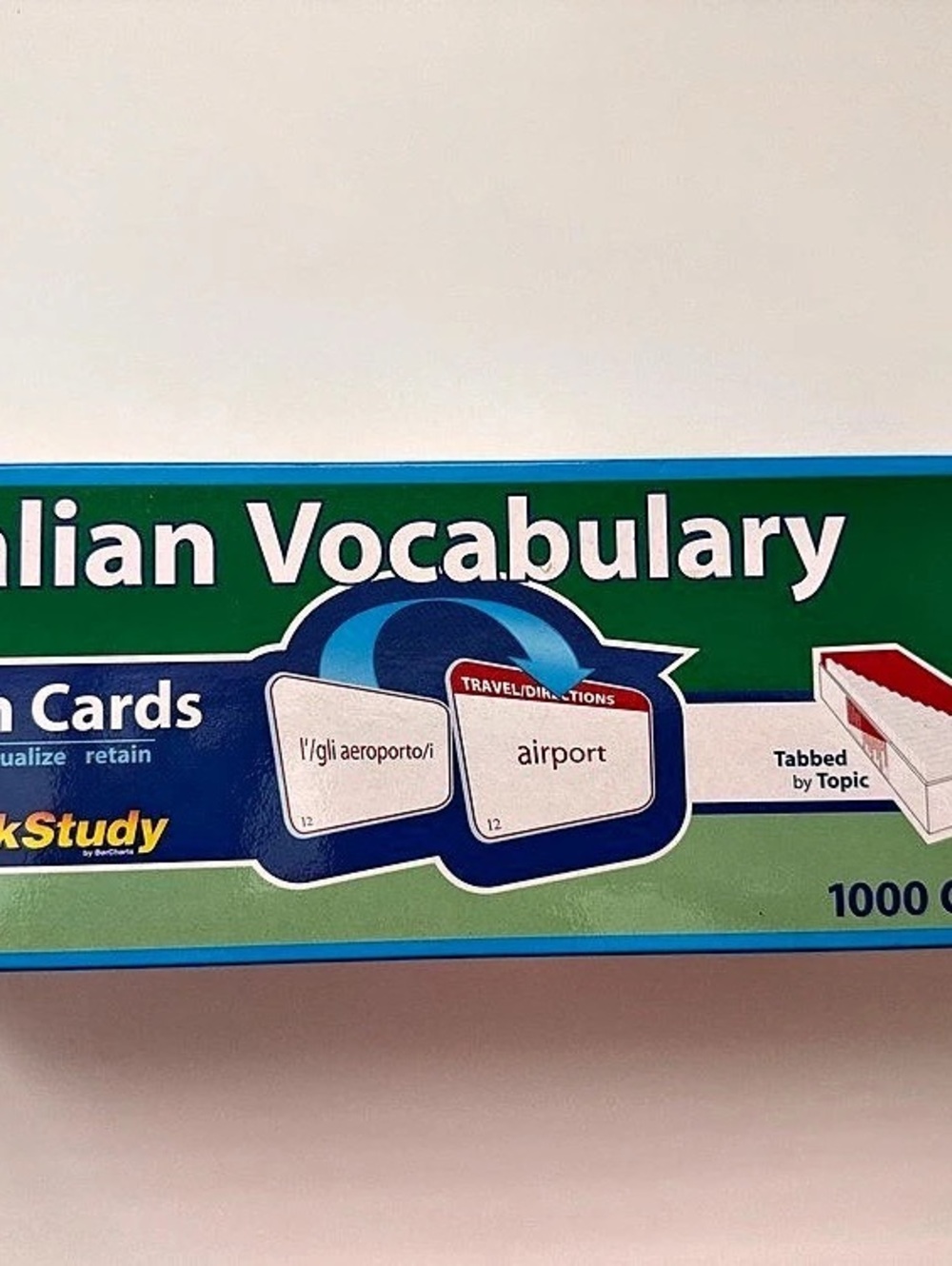 QuickStudy Italian Vocabulary Flash Cards (1000 Cards)